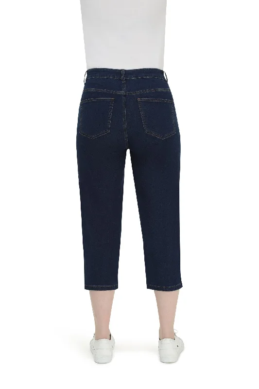 Wonder Denim Mid Calf Jeans | Dark Blue | 6631TT