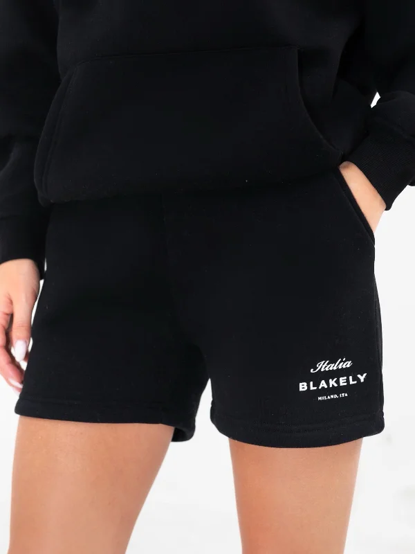 Italia Jogger Shorts - Black