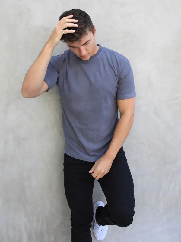 Soft Textured T-Shirt - Slate Grey