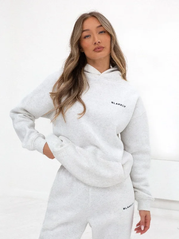 Series Oversized Hoodie - Marl White