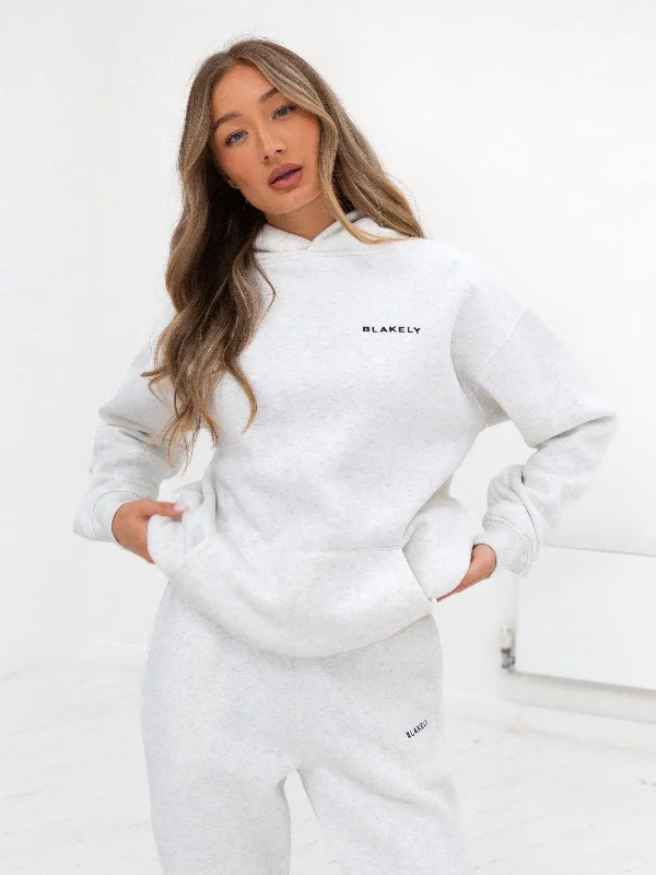 Series Oversized Hoodie - Marl White