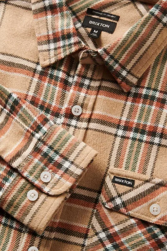 Bowery L/S Flannel - Sand/Off White/Terracotta