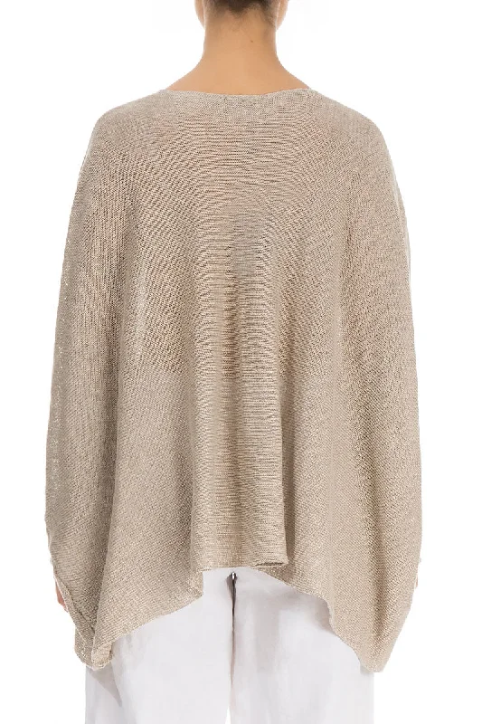 Boxy Natural Linen Cardigan