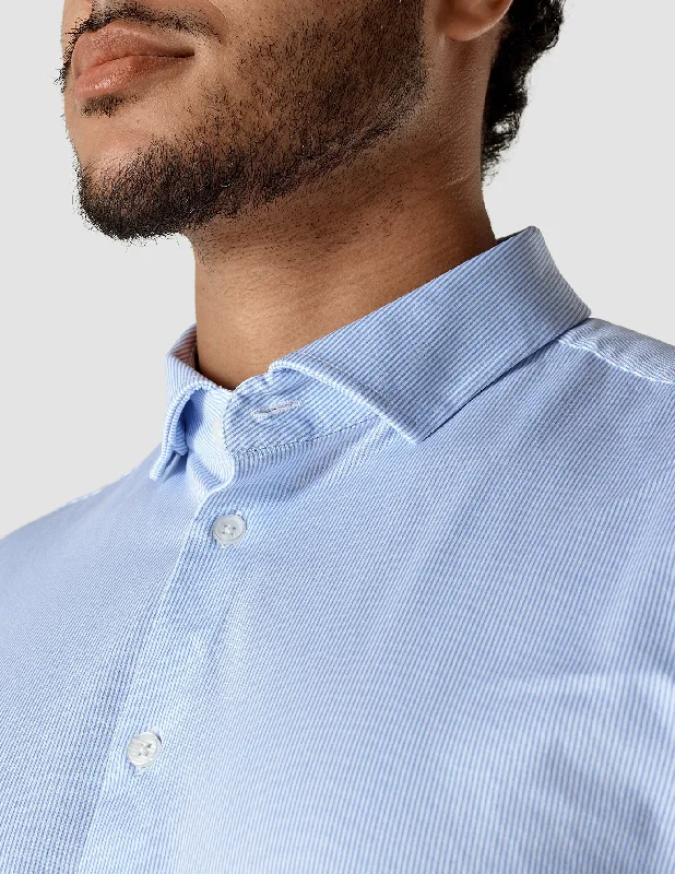 Classic Shirt Light Blue Stripes Slim