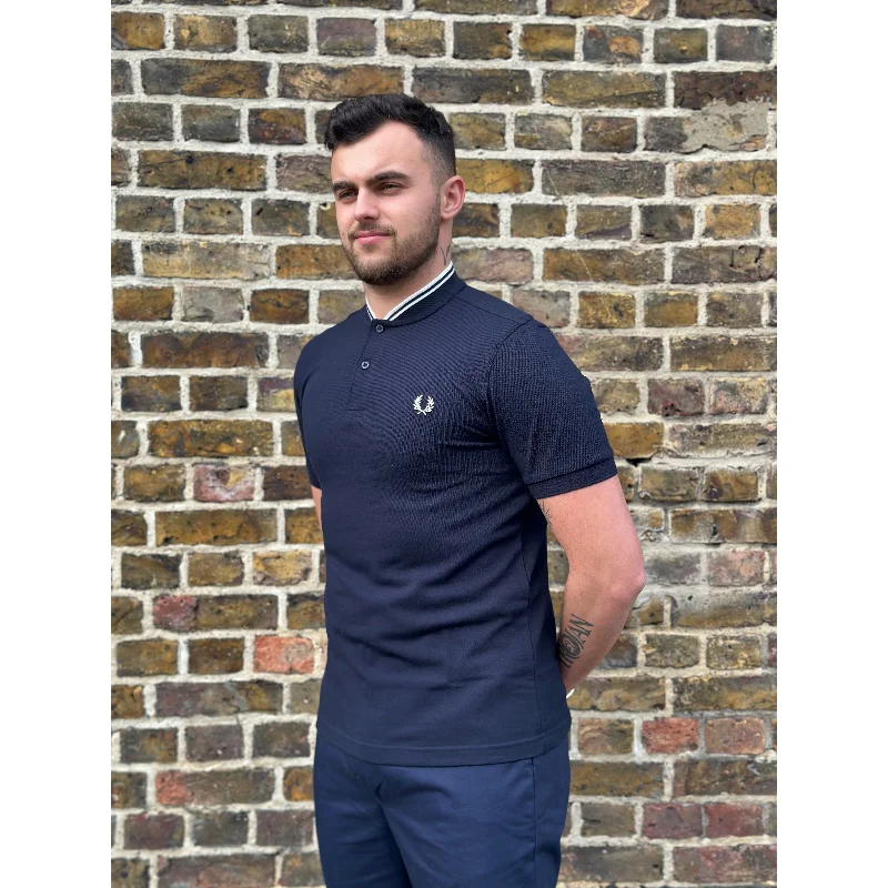 Fred Perry - M4526 Bomber Collar Navy - Polo