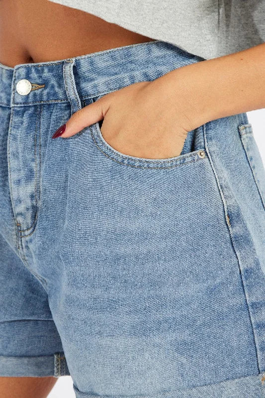 Denim Short Jeans High Rise