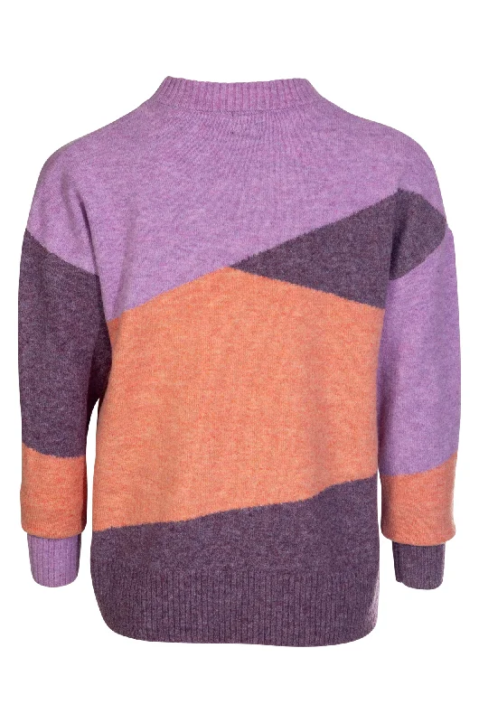 Faux Mohair Blend Jersey | Lilac/Plum/Apricot | 6854ZZ