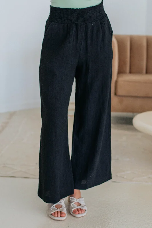 Kehlani Wide Leg Pants - Black