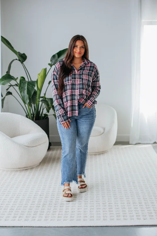 Kerry Flannel Top - Pink Mix