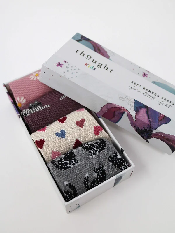 Kitty Baby Bamboo 4 Socks Gift Box - Multi