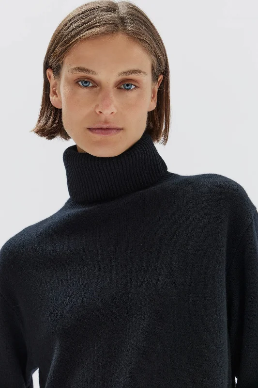 Leanna Wool Cashmere Roll Neck Knit