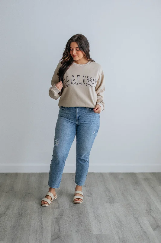 Malibu Oversized Crewneck - Natural