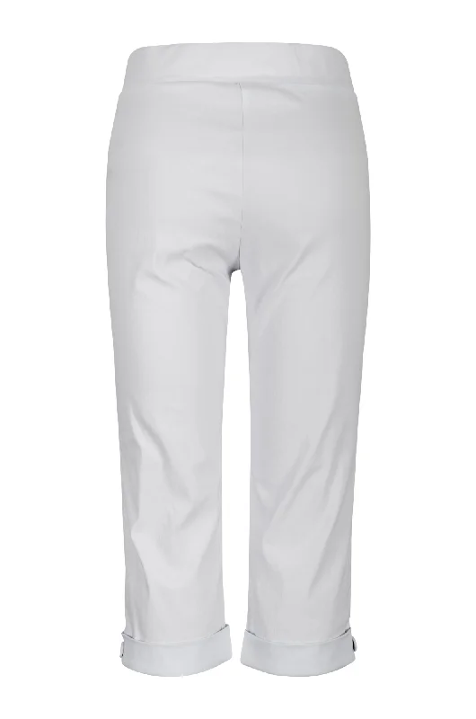 Pull on Bengaline Mid Calf Pants | WHITE | 7342AR