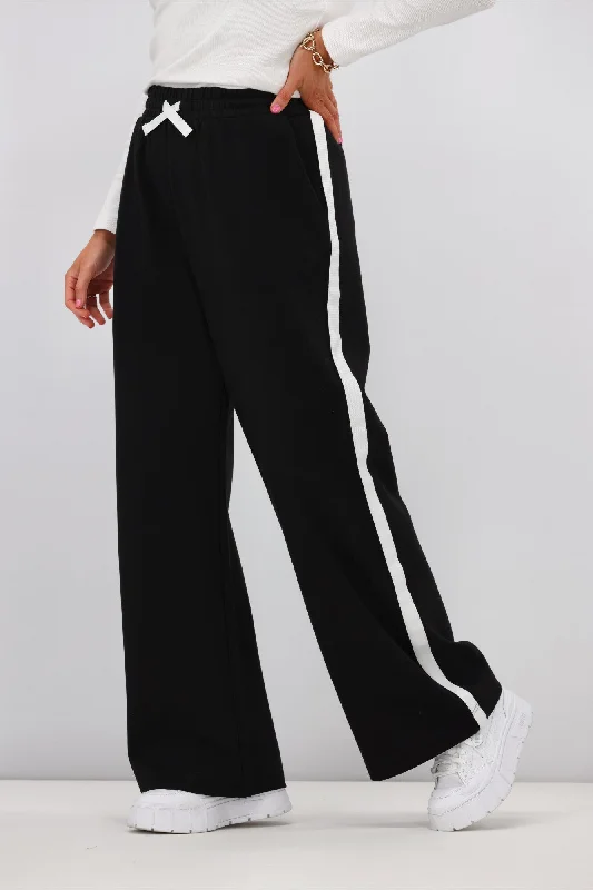 Shine On Label Parker Stripe Wide Leg Ponte Pants