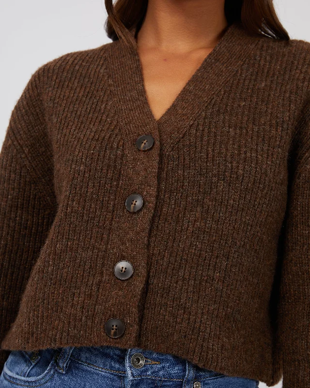 Silent Theory Eden Knit Cardi Brown