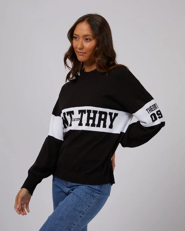 Silent Theory Sequence Knit Jumper Black