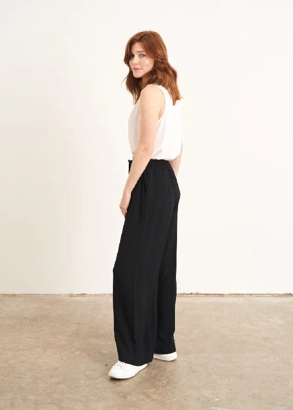 SOPHIE WIDE LEG TROUSER - BLACK