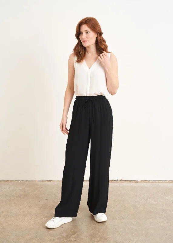 SOPHIE WIDE LEG TROUSER - BLACK