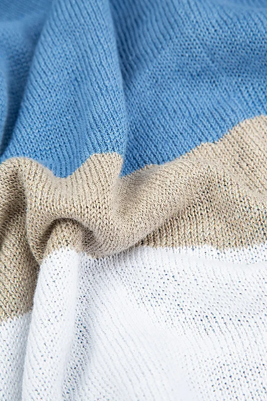 Striped Cornflower Linen Jumper