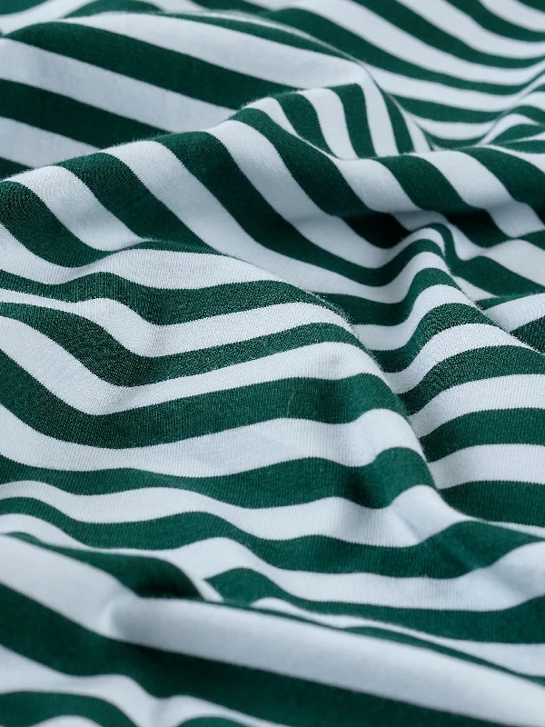 Striped Supima T-shirt Box Fit Forest Green