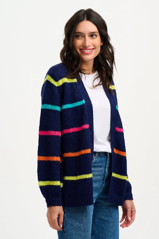 Sugarhill Yvette Cardigan Bright Lines Navy