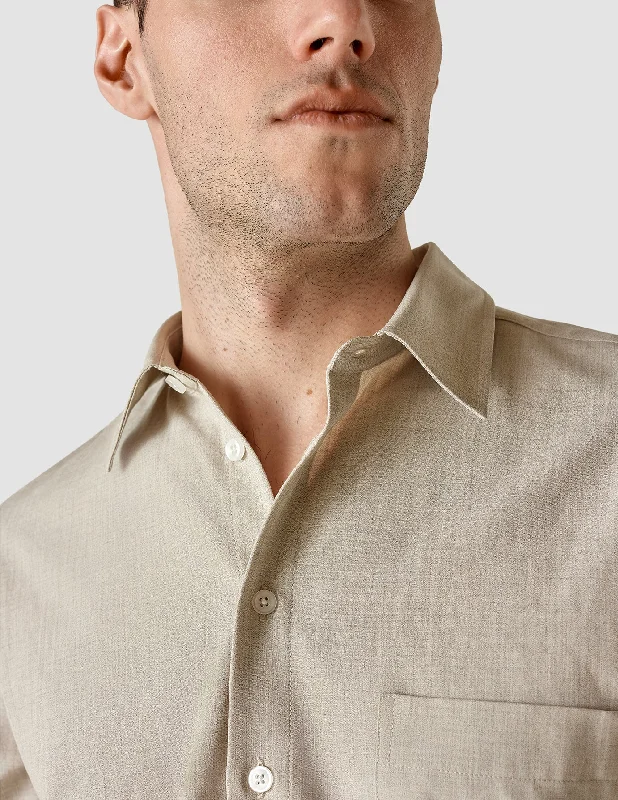 Tech Linen Casual Shirt Sandshell