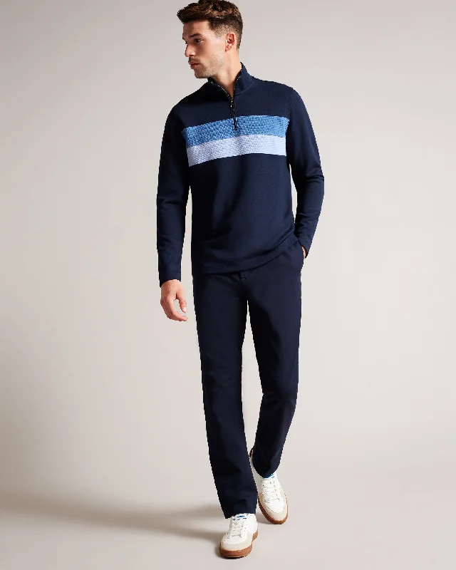 Veller Long Sleeve Slim Fit Half Zip Jumper