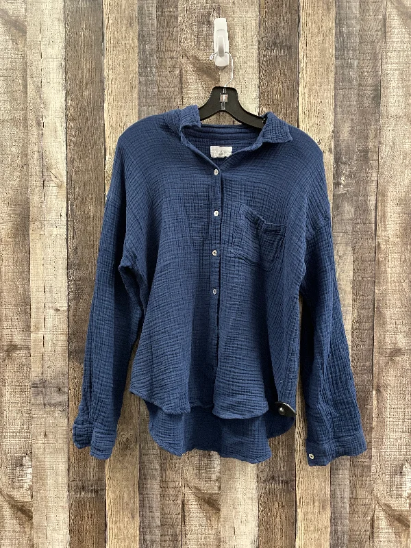 Top Long Sleeve By Lou And Grey In Blue, Size: M