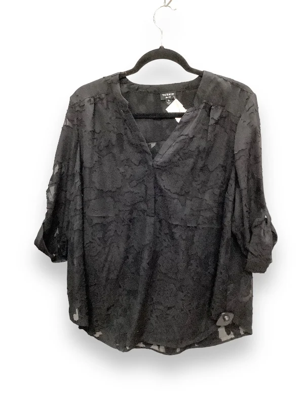 Top Long Sleeve By Torrid In Black, Size: L