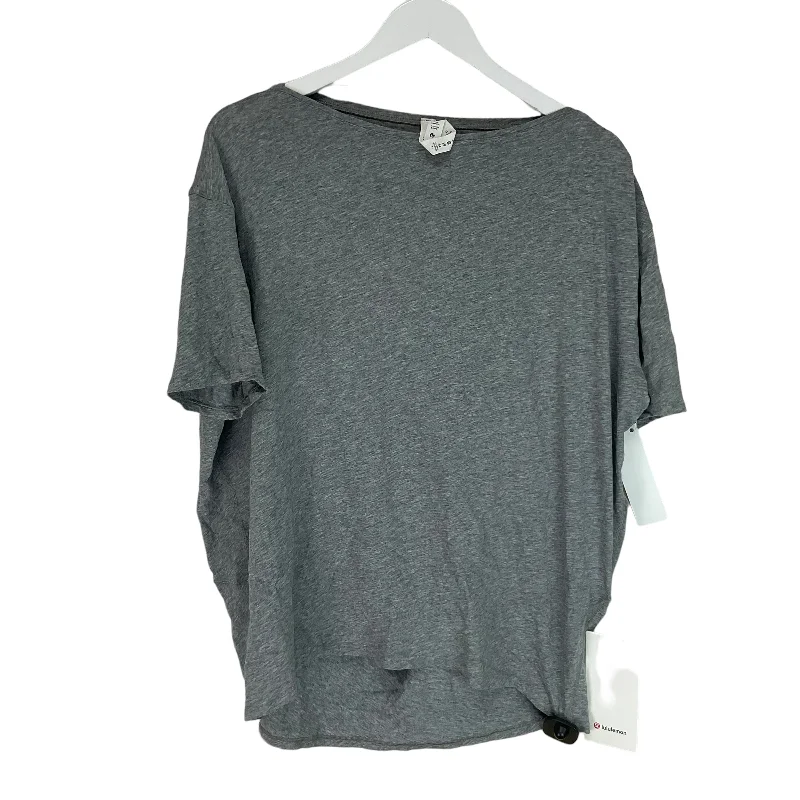 Top Short Sleeve Basic By Lululemon In Grey, Size: 10