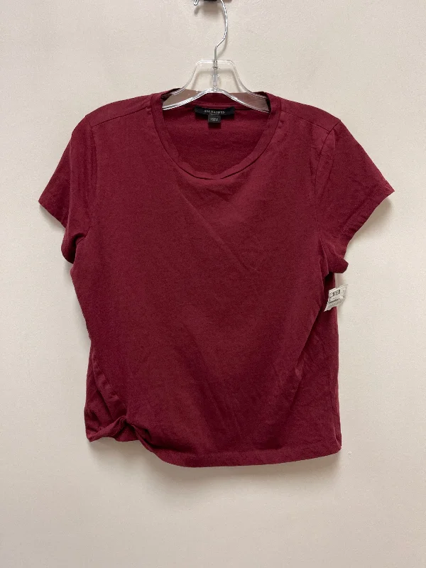 Top Short Sleeve By All Saints In Red, Size: M