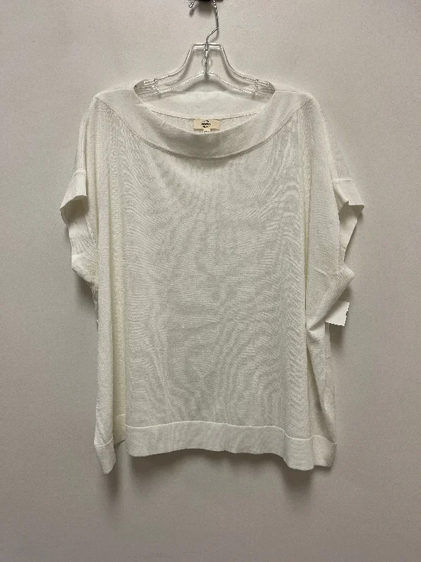 Top Short Sleeve By Entro In Cream, Size: L