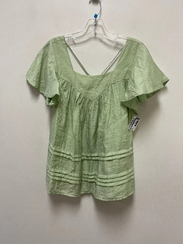 Top Short Sleeve By L Love In Green, Size: M