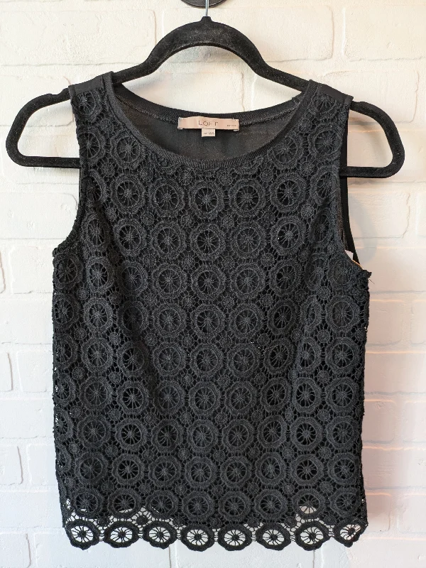 Top Short Sleeve By Loft In Black, Size: Xs