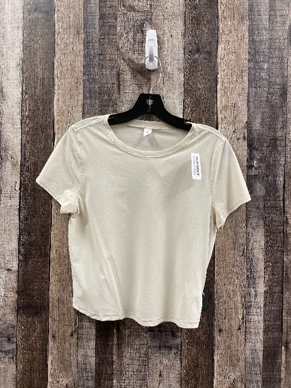 Top Short Sleeve By Old Navy In Cream , Size: M