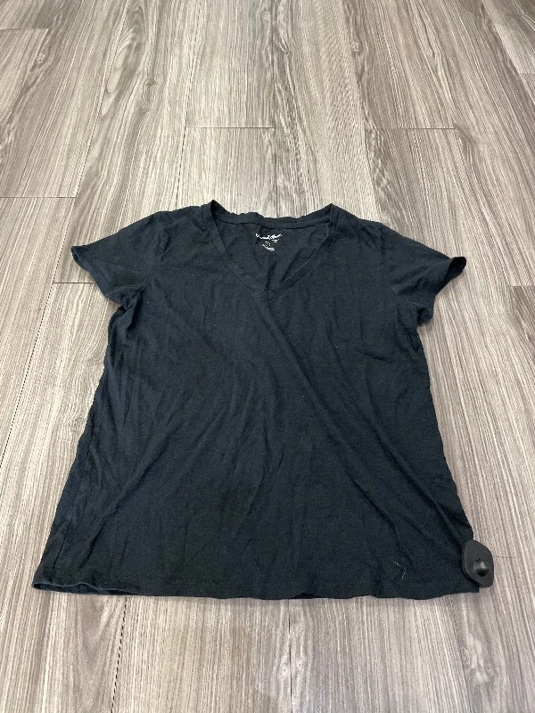 Top Short Sleeve By Universal Thread In Black, Size: L