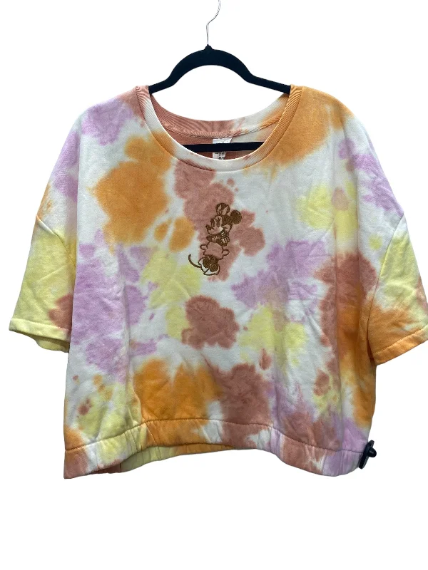 Top Short Sleeve By Walt Disney In Tie Dye Print, Size: 2x