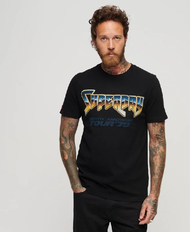 70's Rock Graphic Band T-Shirt | Black