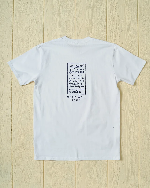 Billups Oysters Tee in White