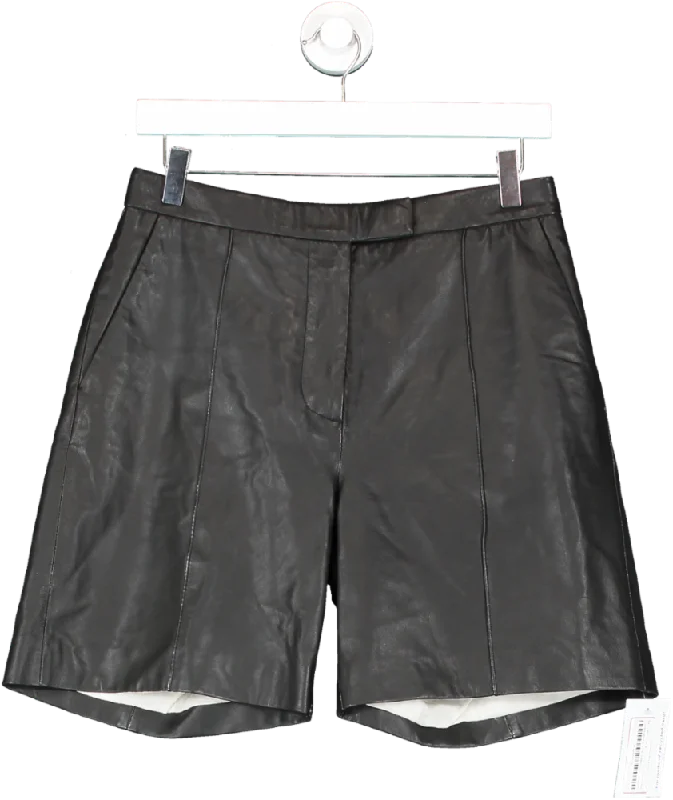 DAY Black 2nd Erie Leather Shorts UK 8