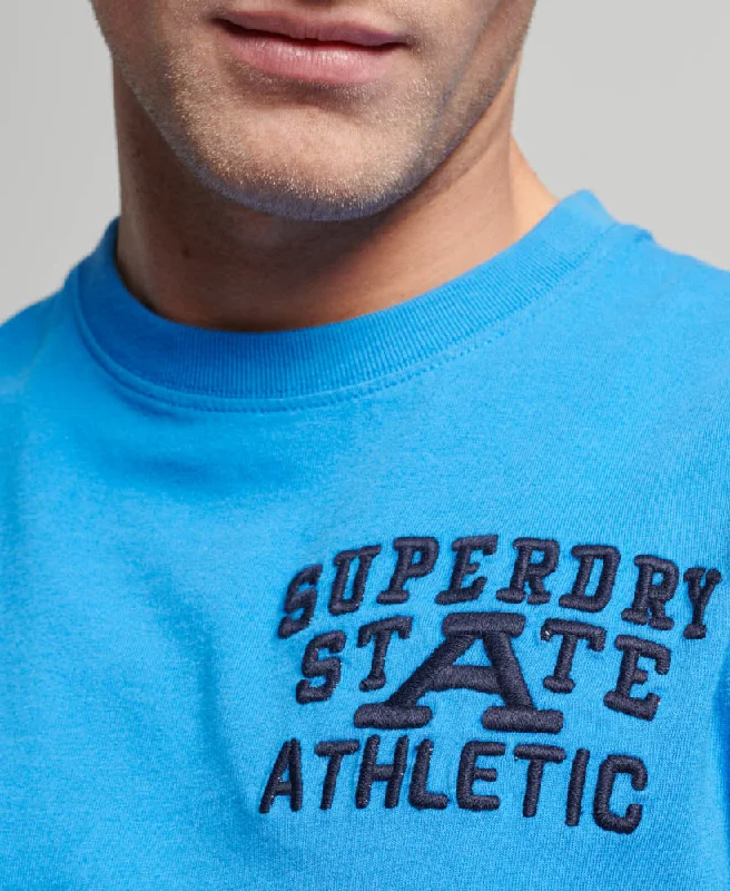 Embroidered Superstate Athletic Logo T-Shirt | Neptune Blue