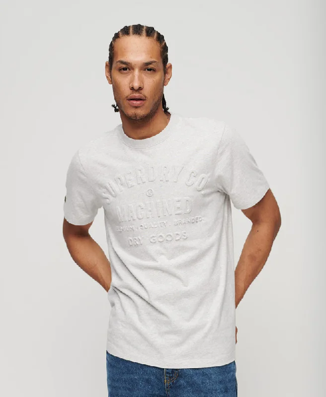 Embossed Workwear Graphic T-Shirt | Glacier Grey Marle