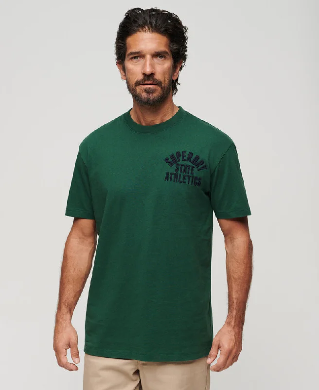 Embroidered Superstate Athletic Logo T-Shirt | Pine Green