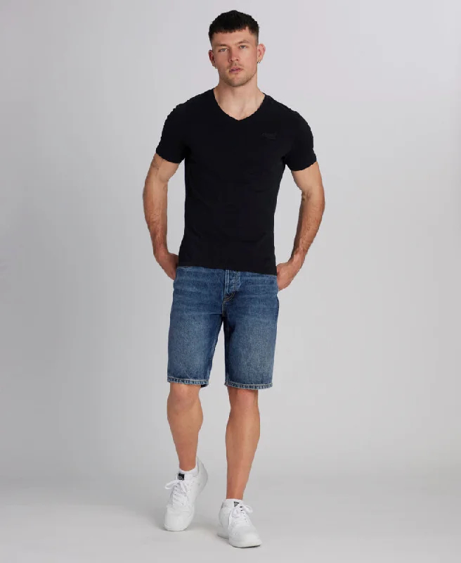 V Neck Essential T Shirt | Black