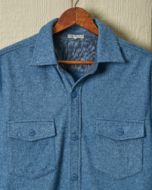 Fleece Overshirt in Ice Blue