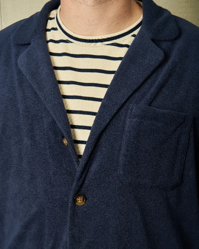 Loafer Jacket in Navy Terrycloth