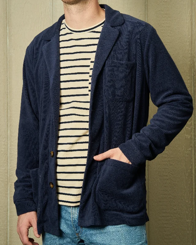 Loafer Jacket in Navy Terrycloth