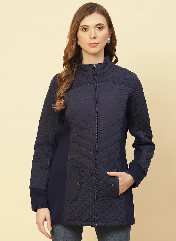 Midnight blue quilted Jacket