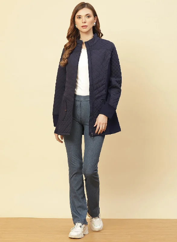 Midnight blue quilted Jacket