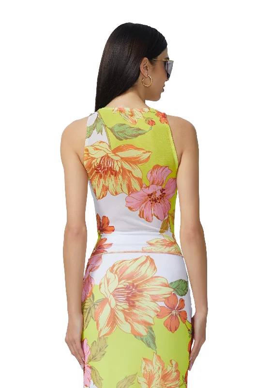 Mirna Top - Color Block Floral